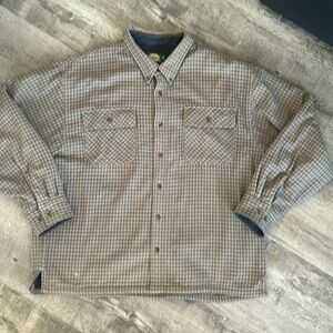 Cabela's Outdoor Gear Button Down Shirt Jacket Shacket Plaid Fleece Lined 2XL